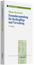 Cover: Formularsammlung f&uuml;r Rechtspflege und Verwaltung - C.H.BECK