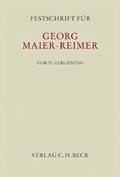 Cover: Festschrift f&uuml;r Georg Maier-Reimer - C.H.BECK