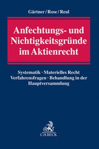 Abbildung von: Anfechtungs- und Nichtigkeitsgründe im Aktienrecht - C.H.BECK