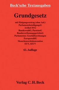 Abbildung von: Grundgesetz für die Bundesrepublik Deutschland - C.H.BECK