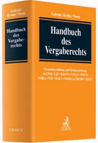 Enlarge image Cover: Handbuch des Vergaberechts - C.H.BECK