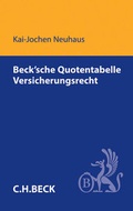 Cover: Beck'sche Quotentabelle Versicherungsrecht - C.H.BECK