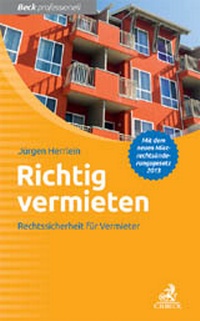 Abbildung von: Richtig vermieten - C.H.BECK