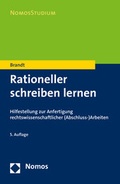 Cover: Rationeller schreiben lernen - Nomos