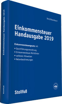 Abbildung von: Einkommensteuer Handausgabe 2019 - Stollfuß