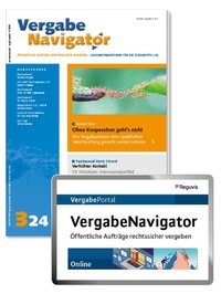 Abbildung von: VergabeNavigator - Reguvis Fachmedien