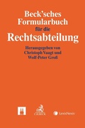 Cover: Beck'sches Formularbuch f&uuml;r die Rechtsabteilung - C.H.BECK