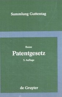 Enlarge image Cover: Patentgesetz - De Gruyter