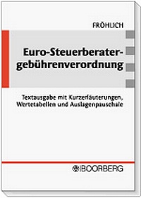 Abbildung von: Euro-Steuerberatergebührenverordnung - Boorberg