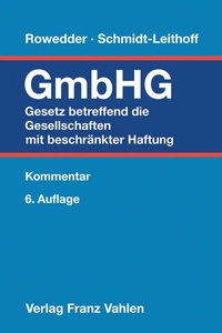 Abbildung von: Gesetz betreffend die Gesellschaften mit beschränkter Haftung: GmbHG - Vahlen
