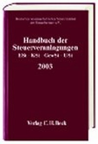 Abbildung von: Handbuch der Steuerveranlagungen 2003 - C.H.BECK