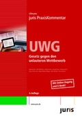 Cover: juris PraxisKommentar / juris Praxiskommentar UWG - Juris