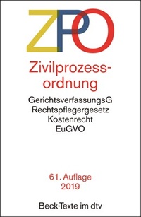 Abbildung von: Zivilprozessordnung: ZPO - dtv