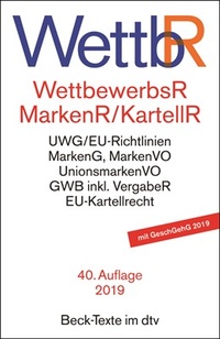 Abbildung von: Wettbewerbsrecht, Markenrecht und Kartellrecht: WettbR - dtv