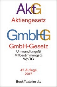 Abbildung von: Aktiengesetz, GmbH-Gesetz: AktG GmbHG - dtv