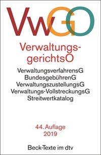 Abbildung von: Verwaltungsgerichtsordnung, Verwaltungsverfahrensgesetz : VwGO - dtv
