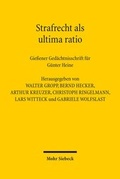 Cover: Strafrecht als ultima ratio - Mohr Siebeck