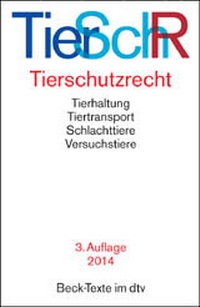 Abbildung von: Tierschutzrecht: TierSchR - dtv