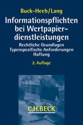 Cover: Informationspflichten bei Wertpapierdienstleistungen - C.H.BECK