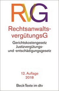Abbildung von: Rechtsanwaltsvergütungsgesetz: RVG - dtv