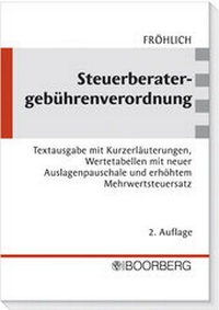 Abbildung von: Steuerberatergebührenverordnung - Boorberg