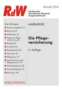Abbildung von: Die Pflegeversicherung - Boorberg