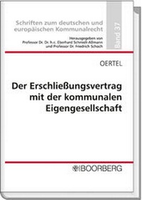Abbildung von: Der Erschließungsvertrag mit der kommunalen Eigengesellschaft - Boorberg