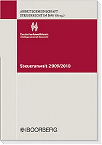 Abbildung von: Steueranwalt 2009/2010 - Boorberg