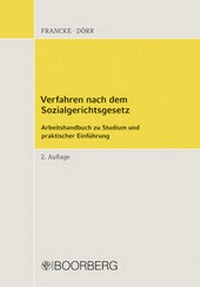 Abbildung von: Verfahren nach dem Sozialgerichtsgesetz - Boorberg