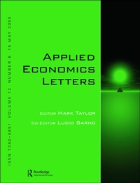 Bild vergrößern Bild: Applied Economics Letters - Taylor & Francis