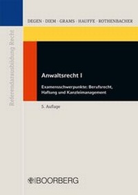 Abbildung von: Anwaltsrecht I - Boorberg