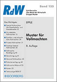 Abbildung von: Muster für Vollmachten - Boorberg