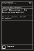 Cover: Der ZDF-Staatsvertrag vor dem Bundesverfassungsgericht - Nomos