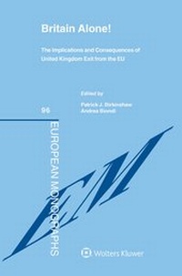 Enlarge image Cover: Britain Alone! - Kluwer Law International