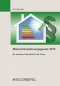 Cover: Mietrechts&auml;nderungsgesetz 2013 - Boorberg