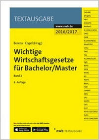 Abbildung von: Wichtige Wirtschaftsgesetze für Bachelor/Master, Band 2 - NWB
