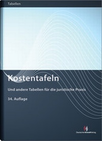 Enlarge image Cover: Kostentafeln - Deutscher Anwaltverlag