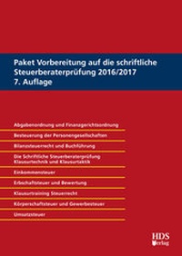 Abbildung von: Paket Vorbereitung auf die schriftliche Steuerberaterprüfung 2016/2017 - HDS