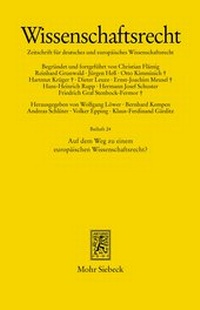 Abbildung von: Auf dem Weg zu einem europäischen Wissenschaftsrecht? - Mohr Siebeck