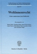 Cover: Weltinnenrecht. - Duncker & Humblot