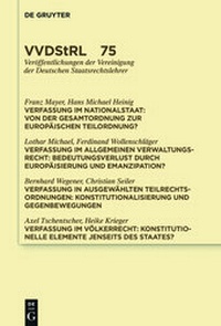 Abbildung von: Verfassung als Ordnungskonzept - De Gruyter