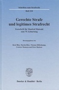 Cover: Gerechte Strafe und legitimes Strafrecht - Duncker & Humblot