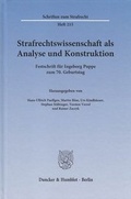 Cover: Strafrechtswissenschaft als Analyse und Konstruktion - Duncker & Humblot