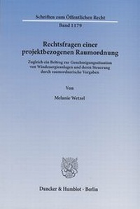 Bild: Rechtsfragen einer projektbezogenen Raumordnung - Duncker & Humblot