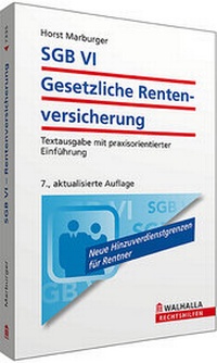 Abbildung von: SGB VI - Gesetzliche Rentenversicherung - Walhalla