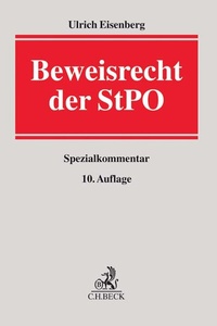 Abbildung von: Beweisrecht der StPO - C.H.BECK