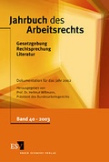 Cover: Jahrbuch des Arbeitsrechts 40 - Erich Schmidt Verlag