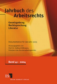 Abbildung von: Jahrbuch des Arbeitsrechts 41 - Erich Schmidt Verlag