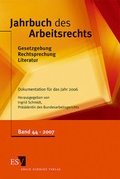 Cover: Jahrbuch des Arbeitsrechts 44 - Erich Schmidt Verlag