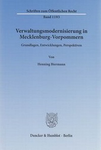 Abbildung von: Verwaltungsmodernisierung in Mecklenburg-Vorpommern - Duncker & Humblot